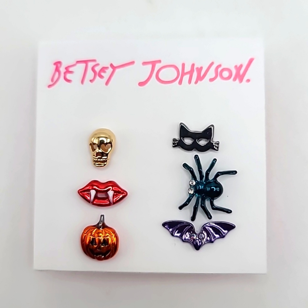 Betsey Johnson Mismatched Halloween Stud Earrings